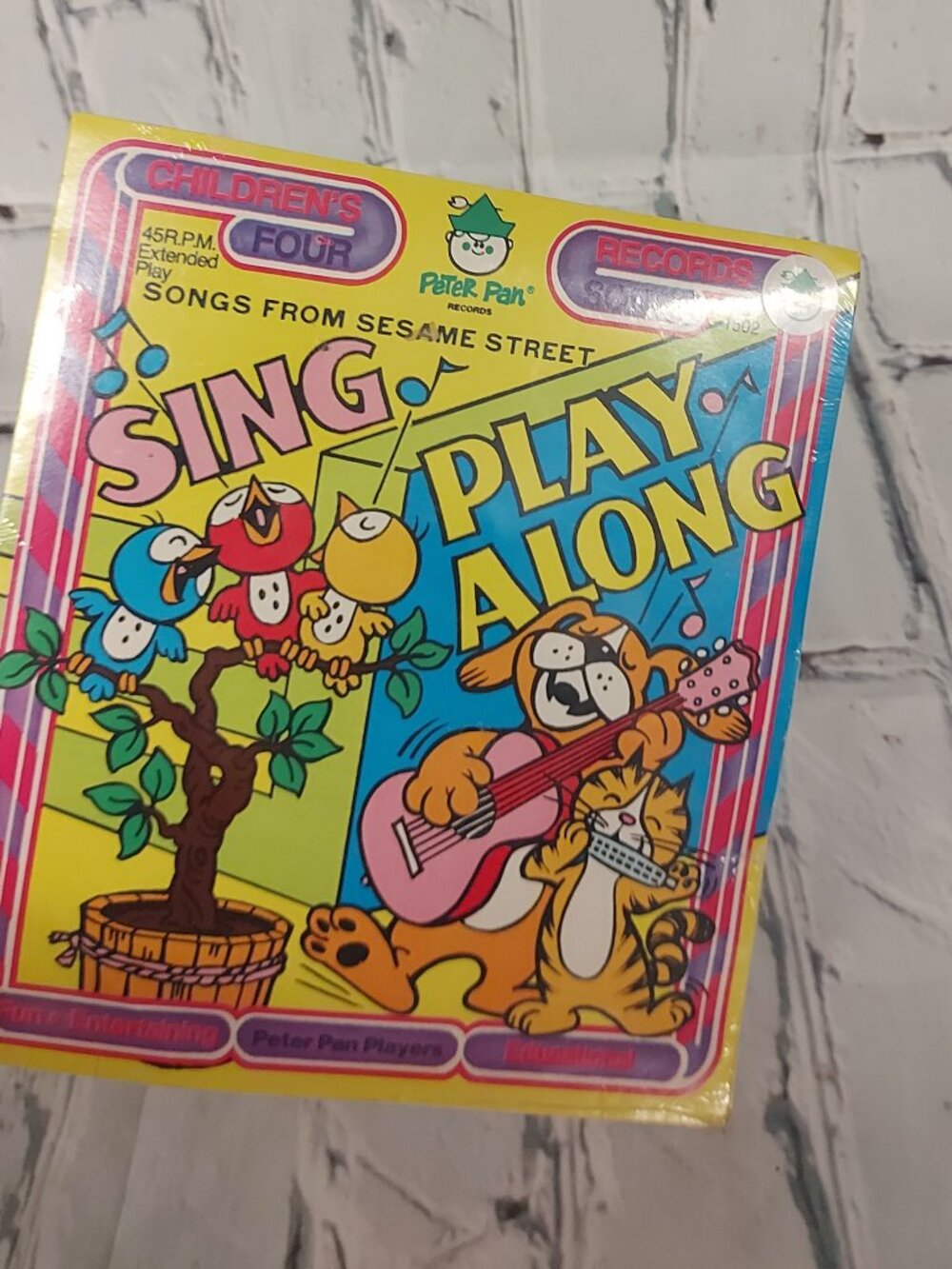 Vintage Peter Pan Records Sesame Street Sing Play Along EP
